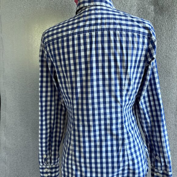 Women's Vineyard Vines Blue White Checkered Long Sleeve Button-up Shirt Size:6 - Picture 5 of 7